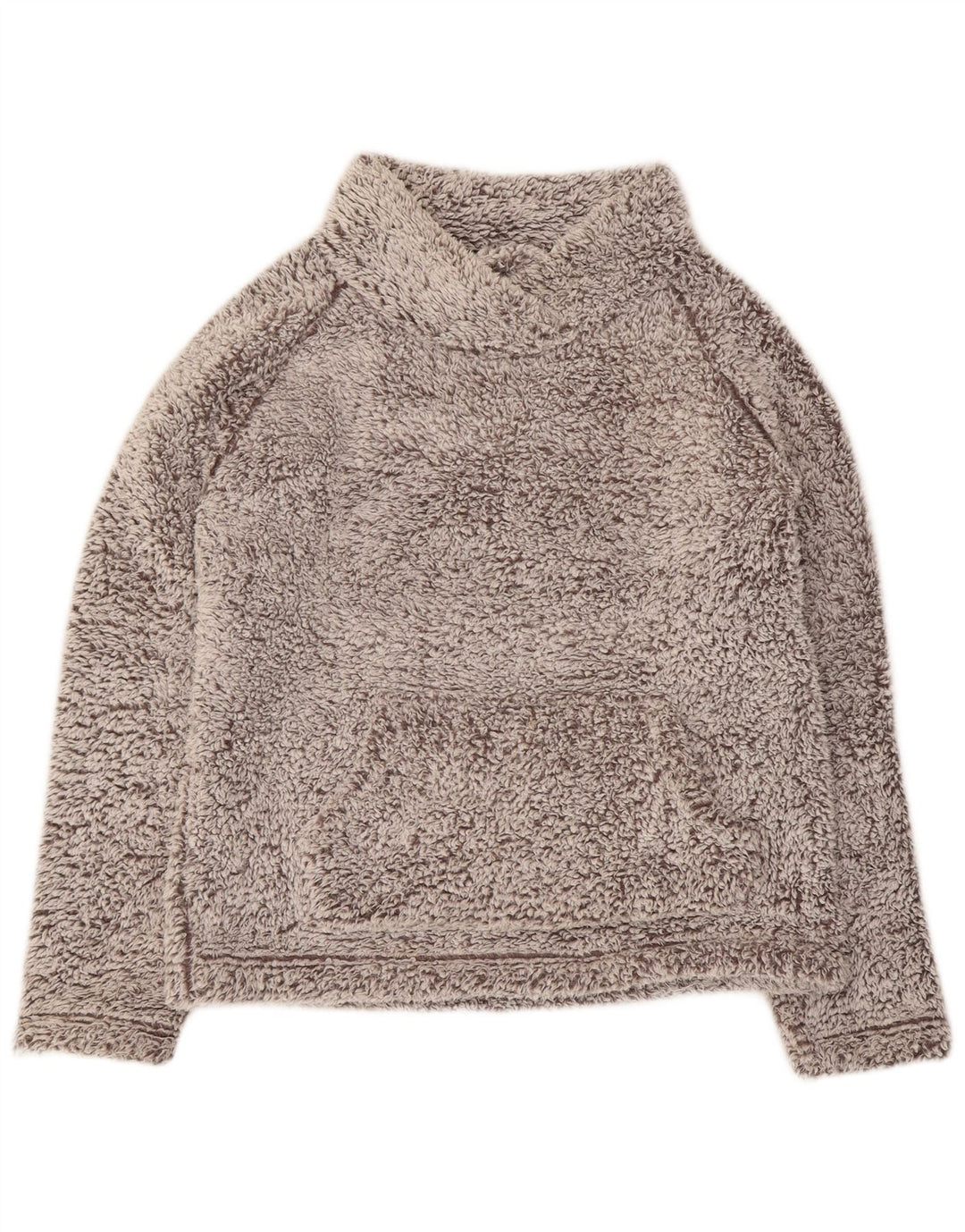 John Lewis Dame Oversized Fleece Jumper UK 10 Lille Grå Polyester