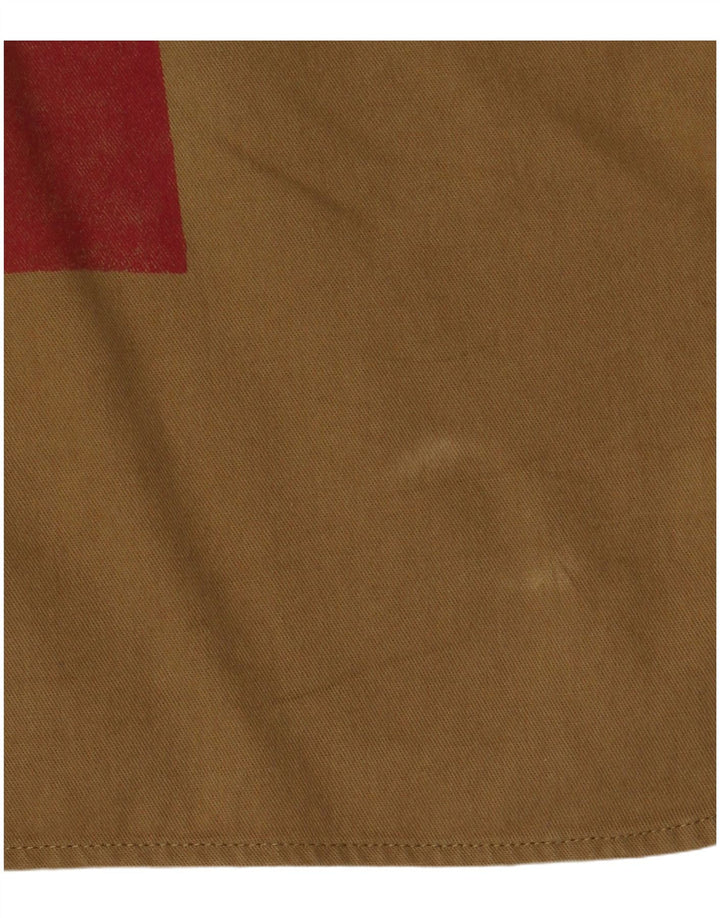 Vintage herre militær ærmeløs skjorte XL Khaki Bomuld