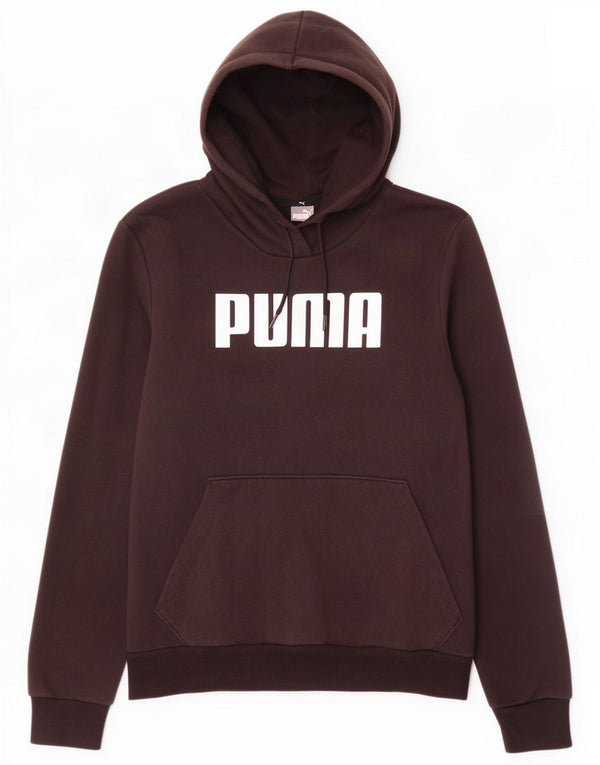 Puma grafisk hættetrøje til kvinder UK 14 Medium Sort bomuld