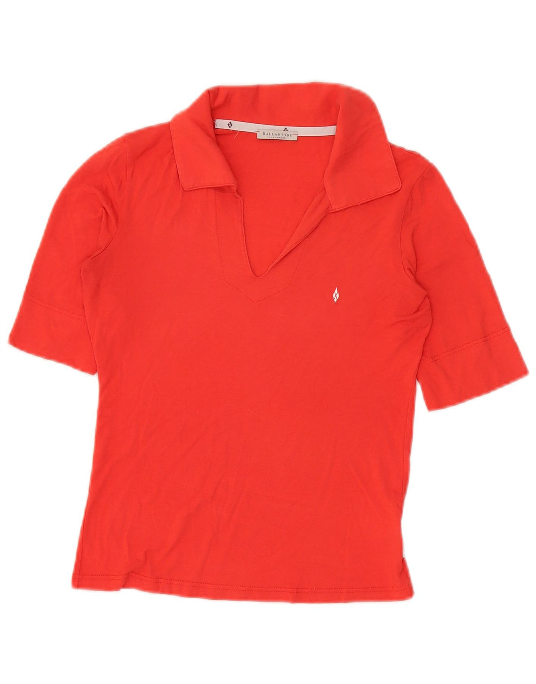 Ballantyne Dame Polo Shirt UK 12 Medium Rød Viscose