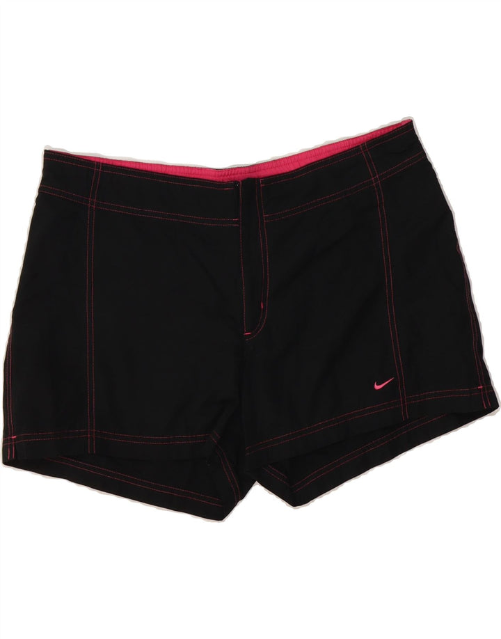 NIKE Womens Swimming Shorts UK 16 Large  Black Cotton Vintage Nike and Second-Hand Nike from Messina Hembry 