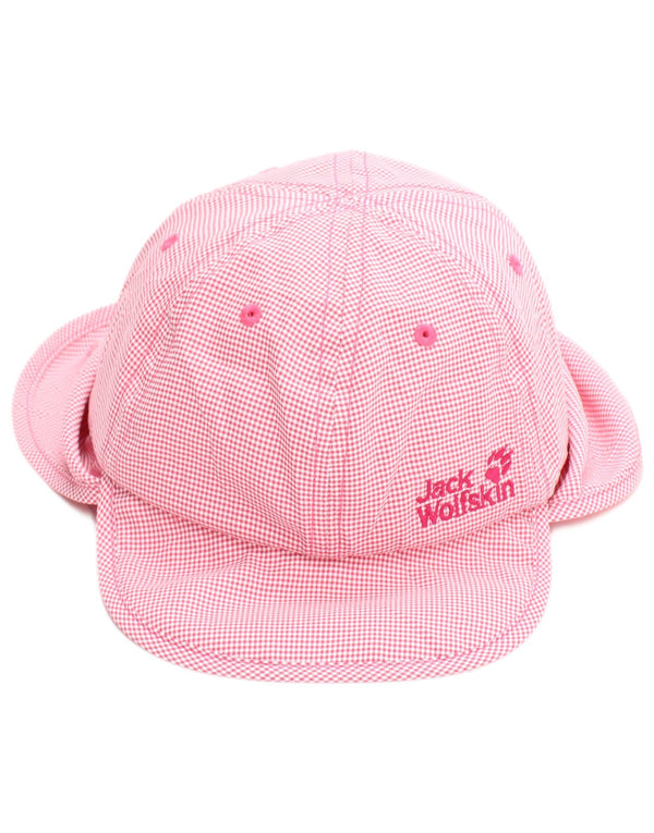 Jack Wolfskin Piger Hals Drape Trapper Hat 4-5 år Lille Pink Houndstooth
