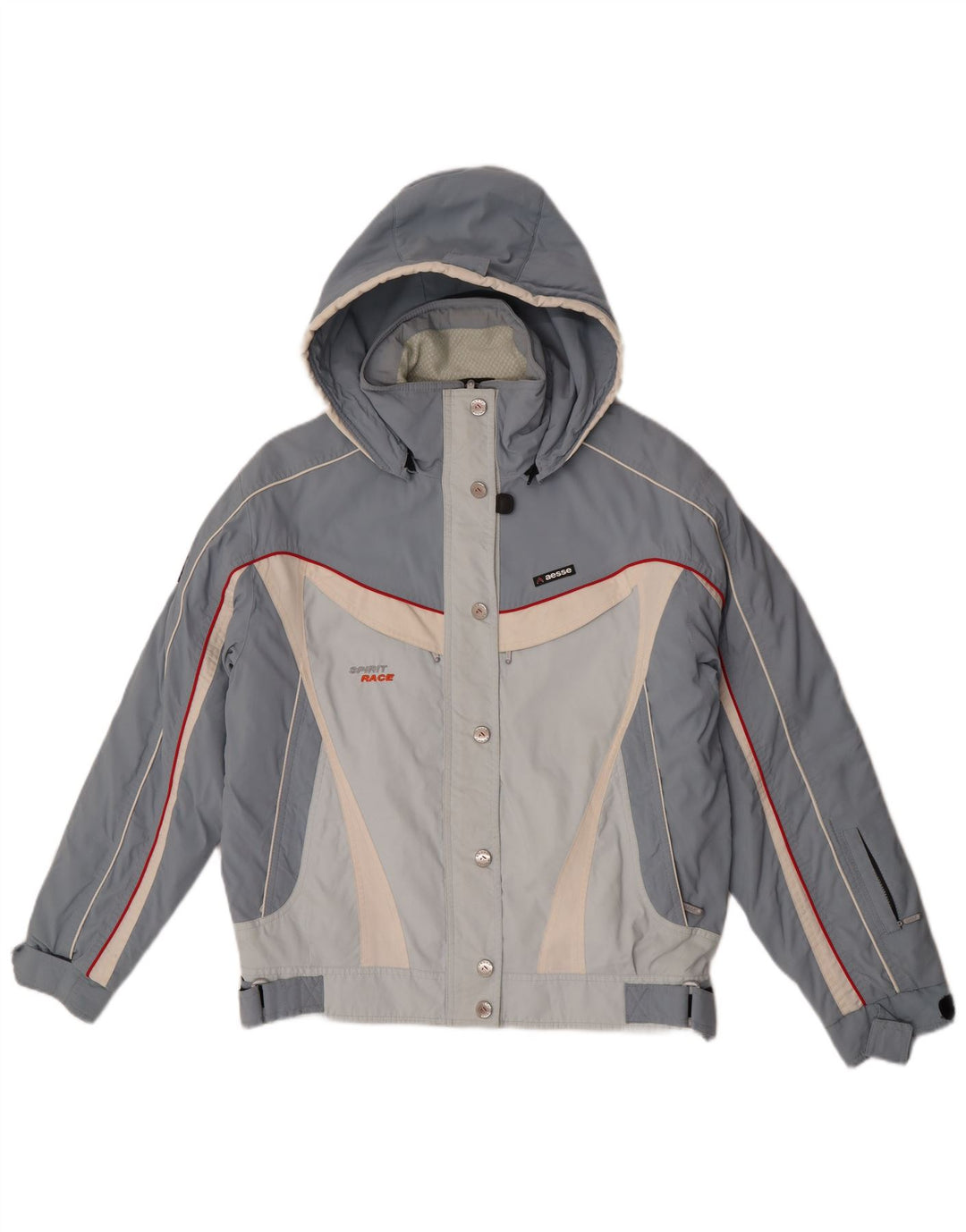 Aesse Dame Hætte Skijakke IT 48 XL Blå Colourblock Polyester