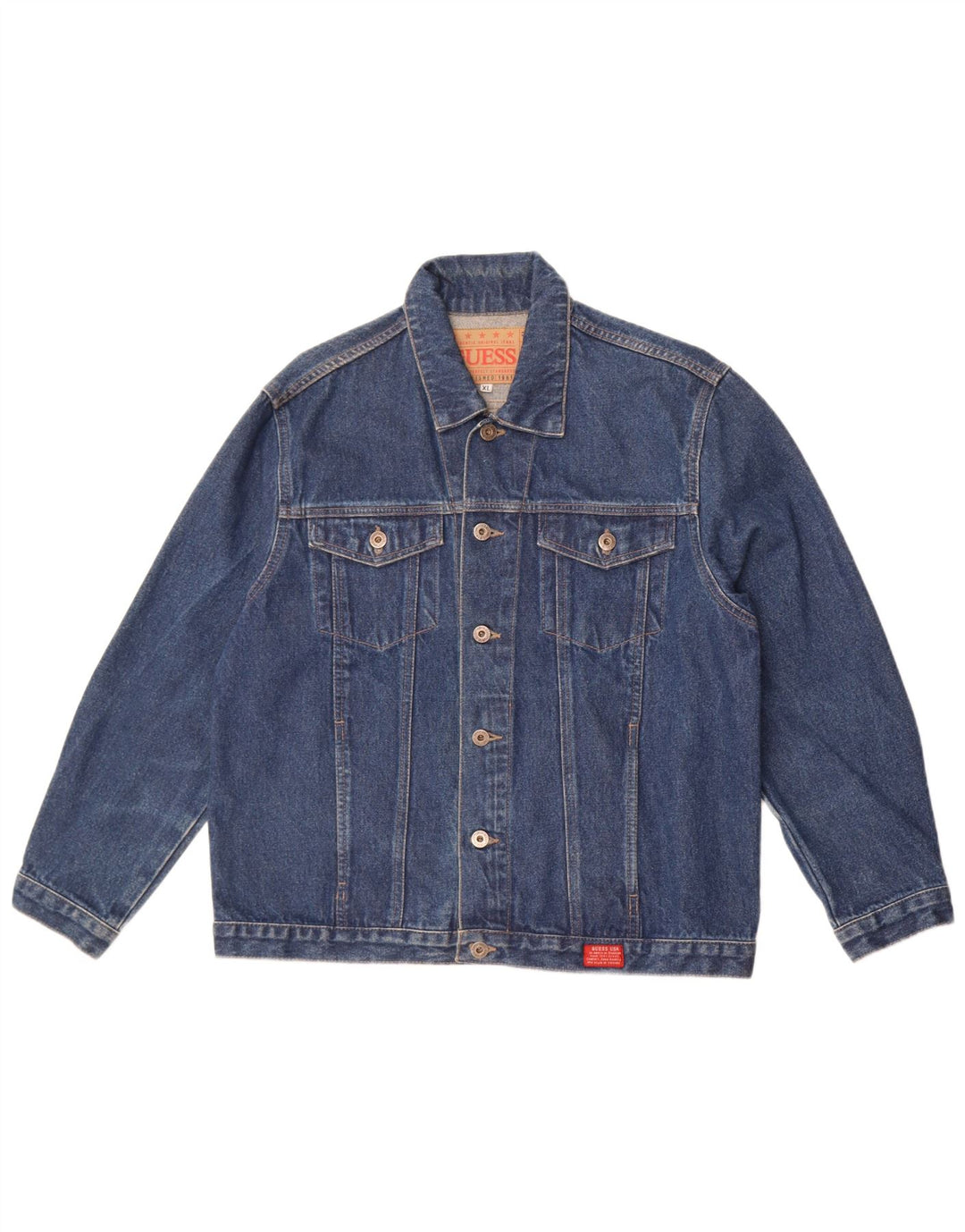 Guess Dame denimjakke UK 18 XL Blå Bomuld
