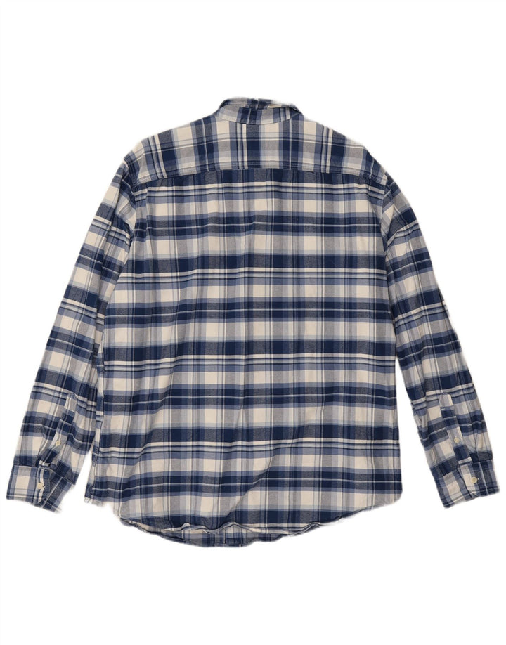 Levi's Herre standard flannelskjorte XL blå ternet bomuld