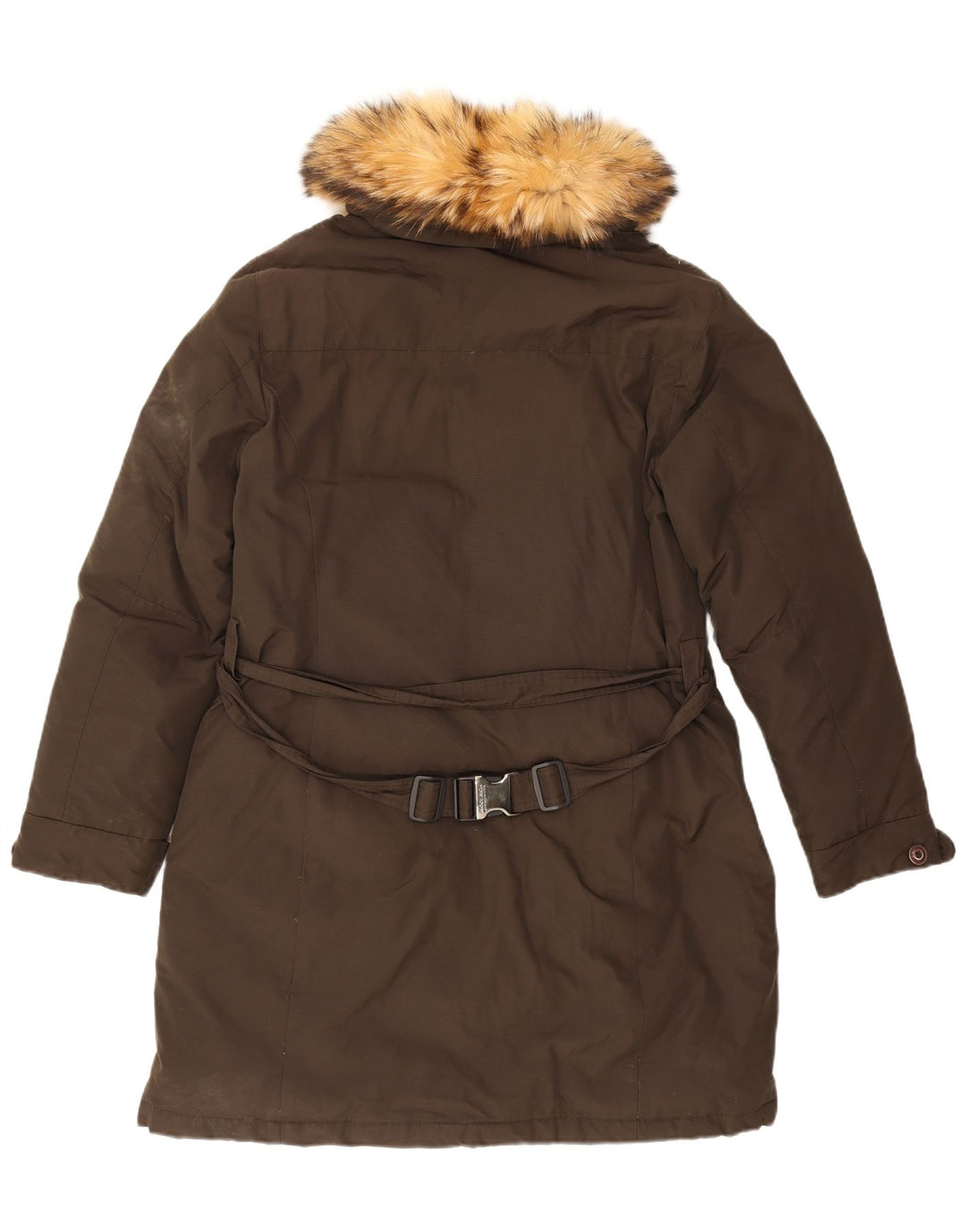 Woolrich Dame Polstret Frakke UK 20 2XL Khaki Bomuld