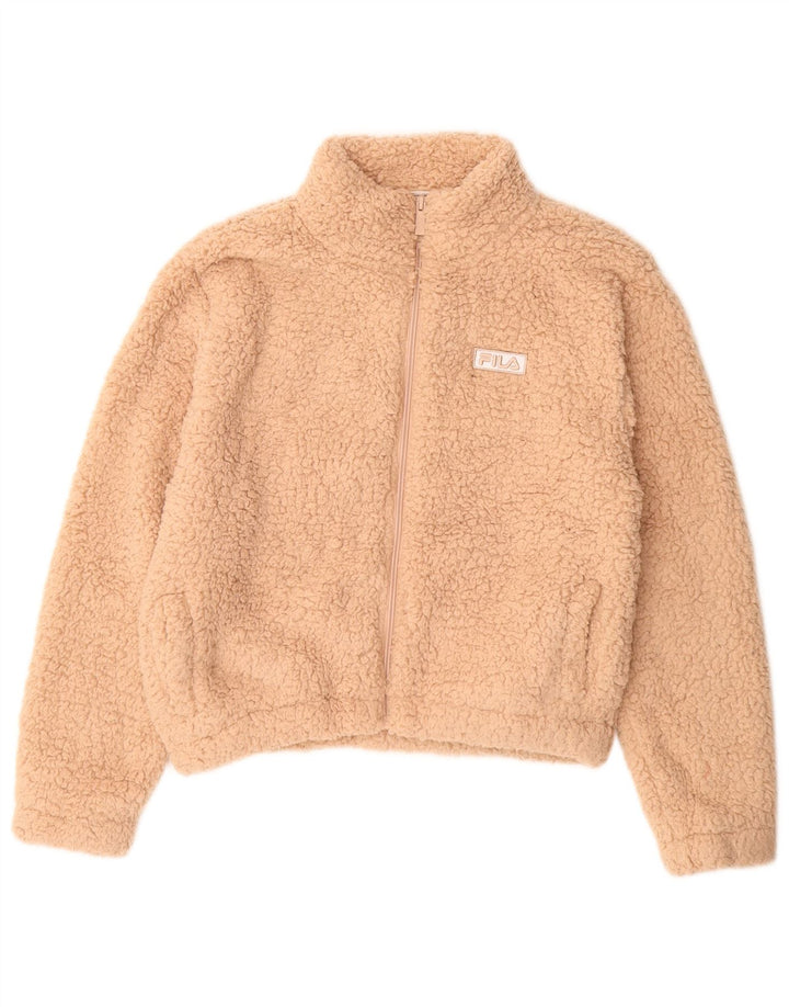 Fila Dame Fleecejakke UK 12 Medium Beige Polyester