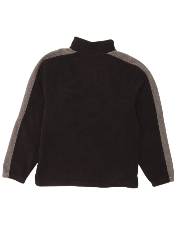 Barisal Herre grafisk lynlås hals Fleece Jumper XL Sort Colourblock Polyester