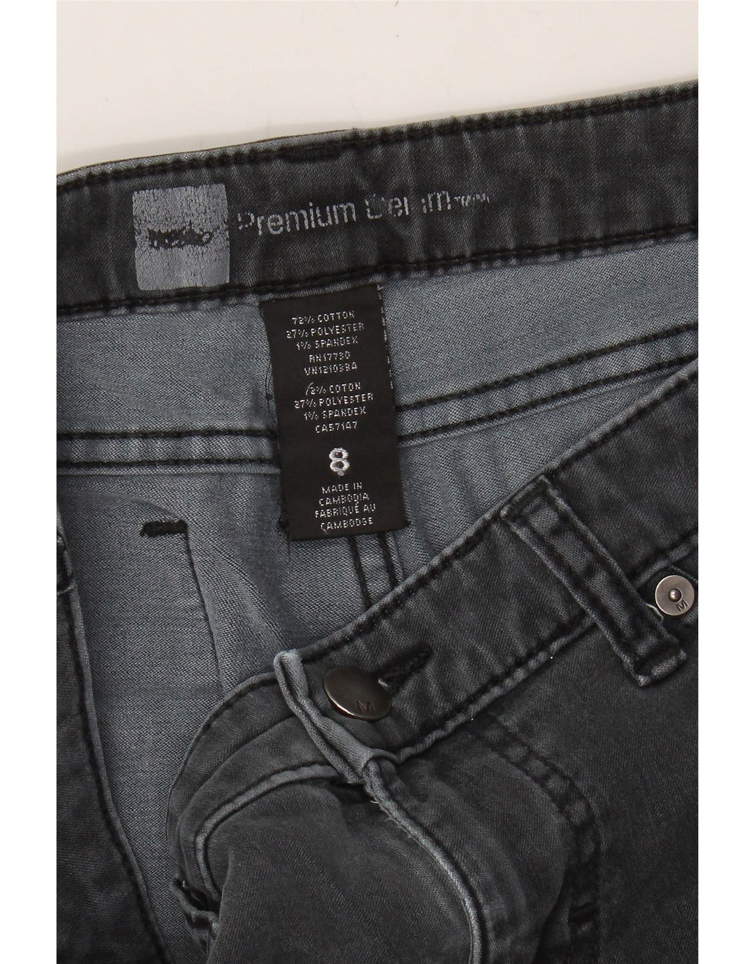 MOSSIMO Womens Skinny Jeans US 8 Medium W30 L30 Grey Cotton Vintage Mossimo and Second-Hand Mossimo from Messina Hembry 