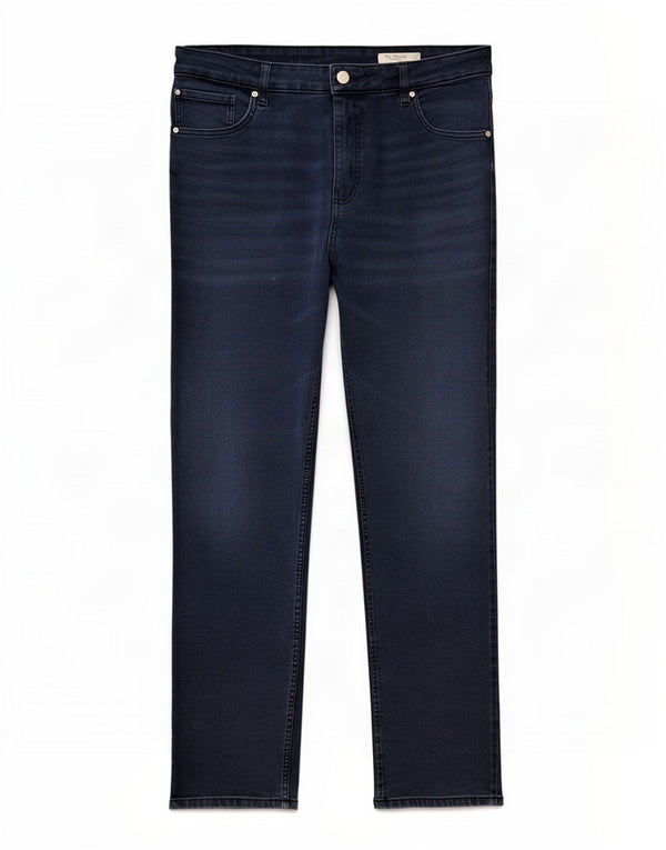 Marks & Spencer Dame Straight Jeans UK 22 2XL W40 L29 Navy Blue