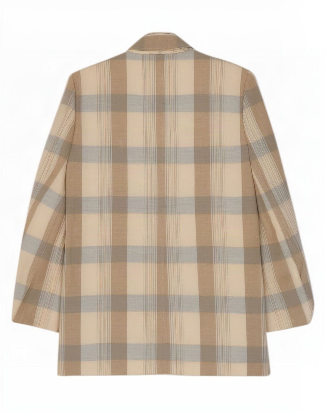 Vintage dame 2-knaps blazerjakke UK 14 Medium Beige Check