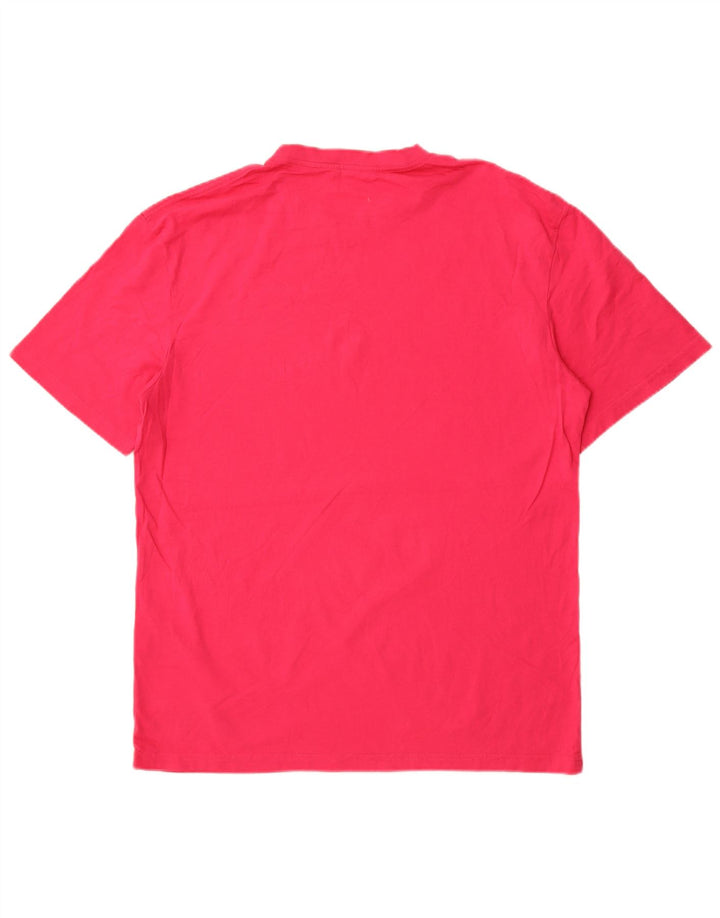 Jack & Jones Herre T-Shirt Top Stor Pink Bomuld