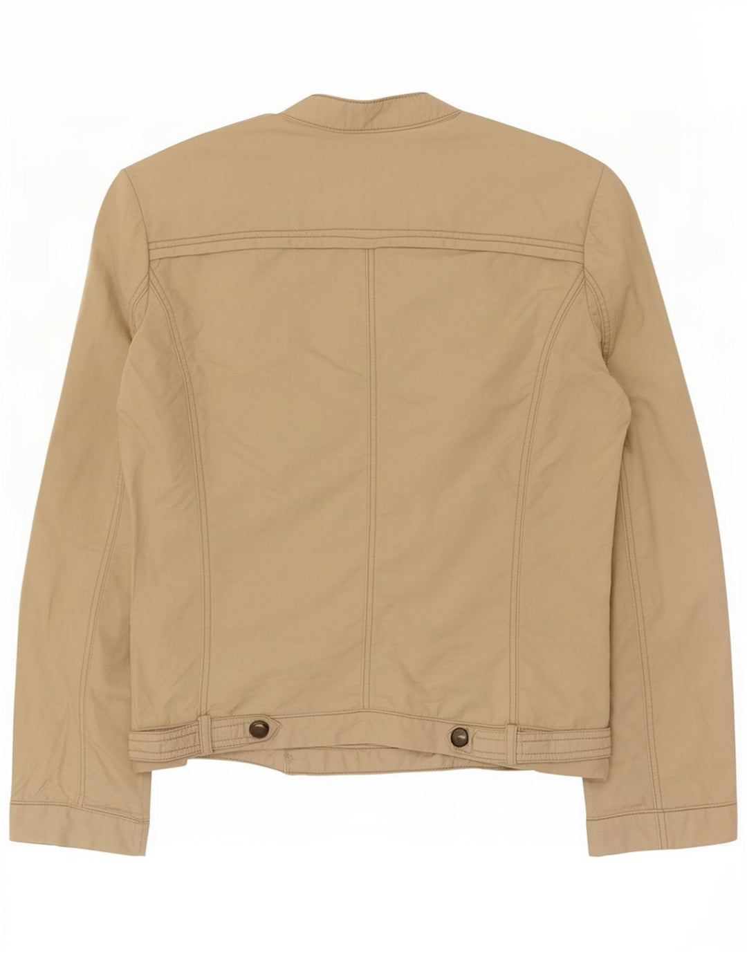 Zara Womens Bomber Jacket UK 12 Medium Beige Bomuld