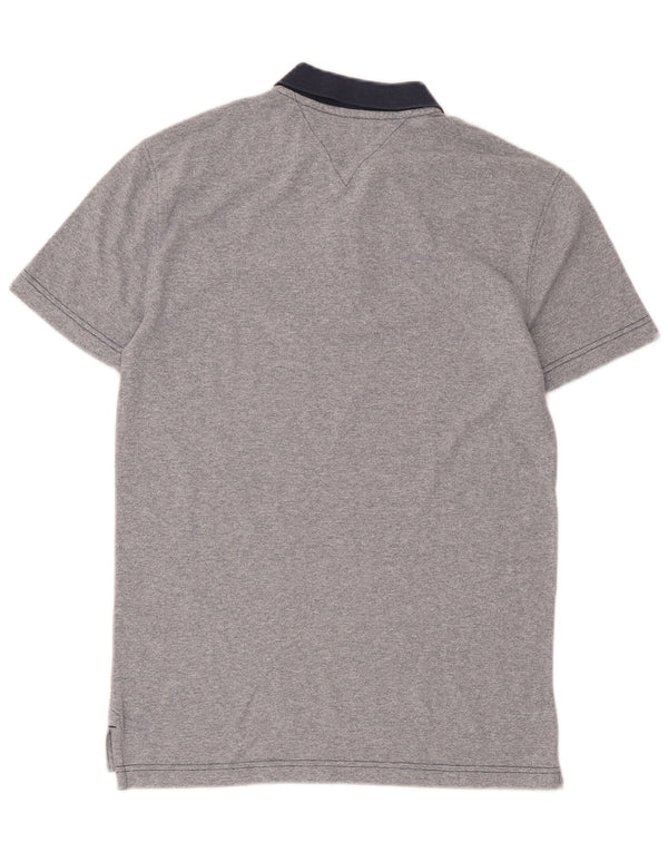 Tommy Hilfiger Herre poloshirt XS Grå Colourblock Bomuld