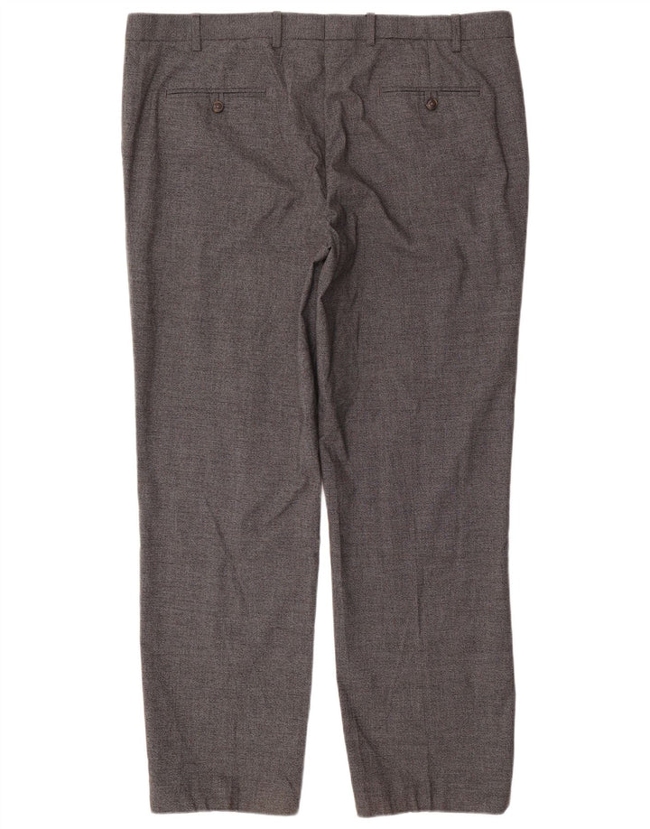 Marks & Spencer Herre Regular Casual Bukser W42 L31 Grå Houndstooth