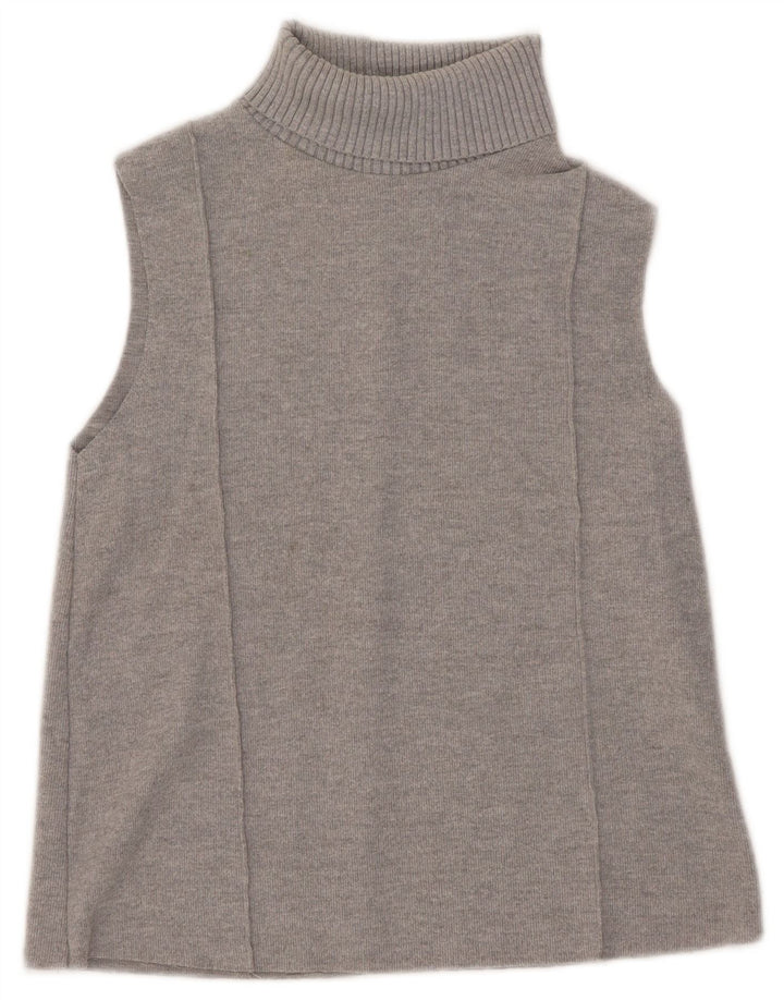 Zara Dame Vest Tank Top UK 10 Lille Grå Polyester