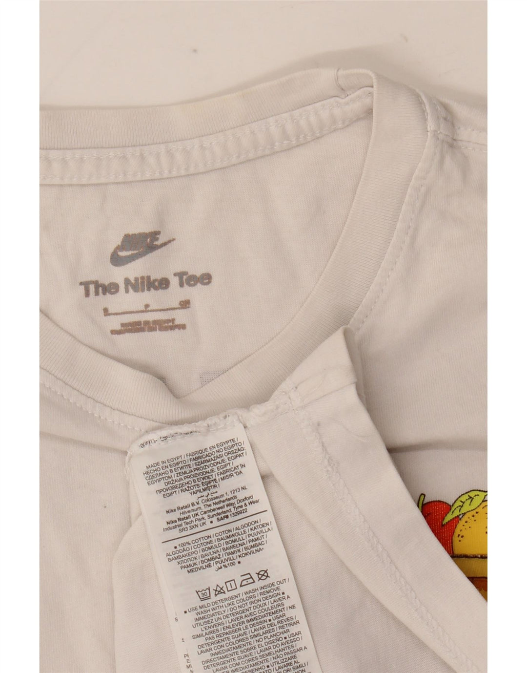 Nike grafisk T-shirt top til mænd, lille hvid bomuld