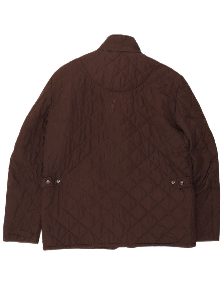 BARBOUR Herre quiltet jakke UK 40 Stor brun polyester