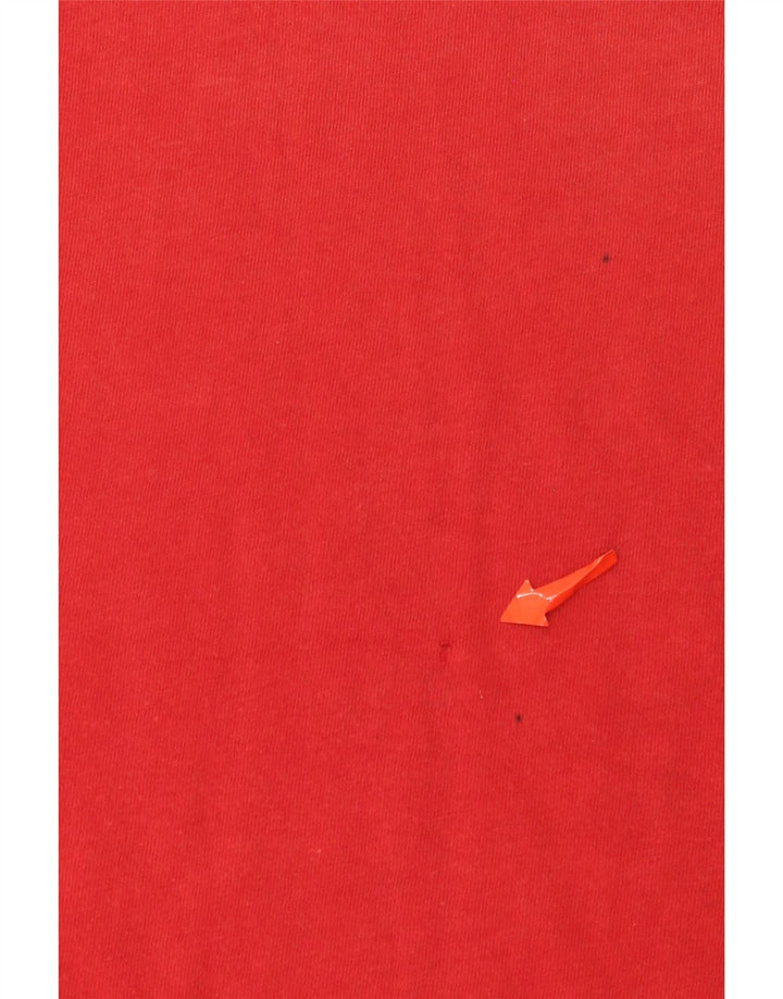 Levi's Dame Grafisk T-Shirt Top UK 14 Medium Rød Bomuld