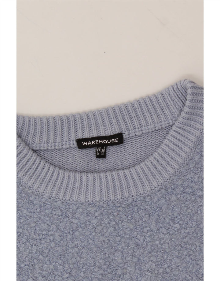 WAREHOUSE Womens Oversized Boat Neck Jumper Sweater UK 8 Small Purple Vintage Warehouse and Second-Hand Warehouse from Messina Hembry 