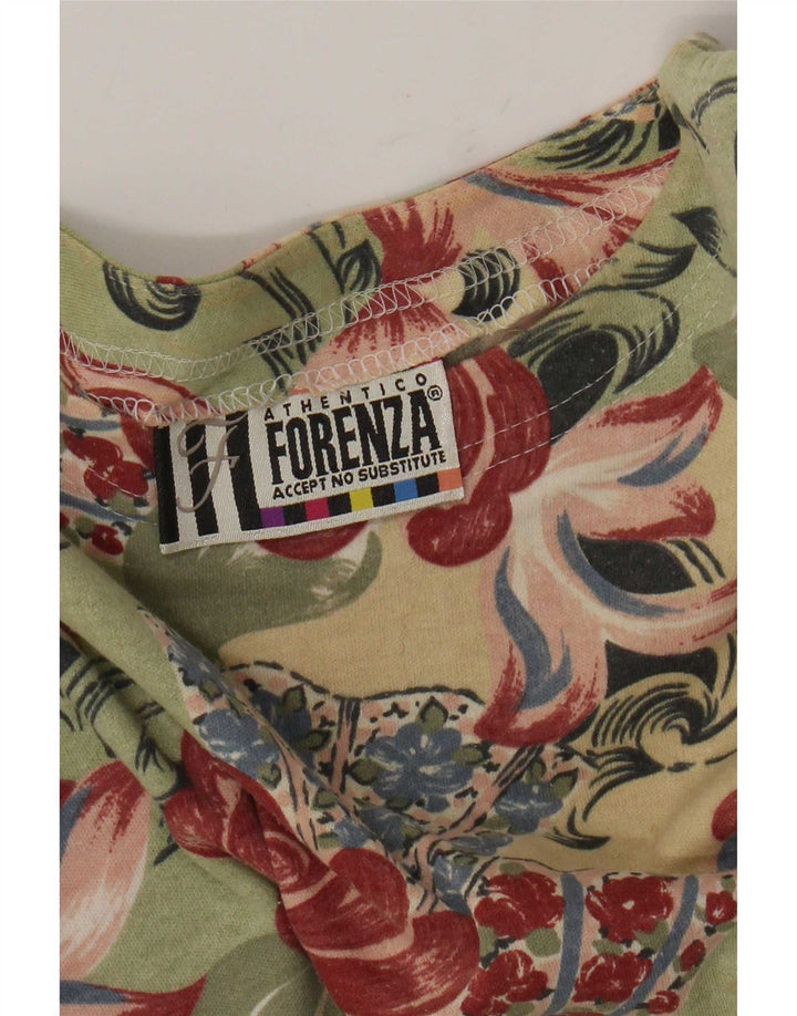 Forenza Dame Top Langærmet UK 16 Large Green Floral