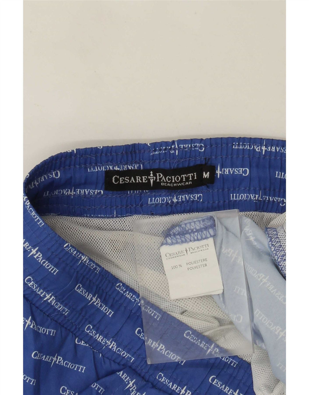 Cesare Paciotti Herre grafiske svømmeshorts mellemblå polyester
