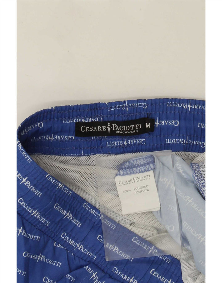 Cesare Paciotti Herre grafiske svømmeshorts mellemblå polyester