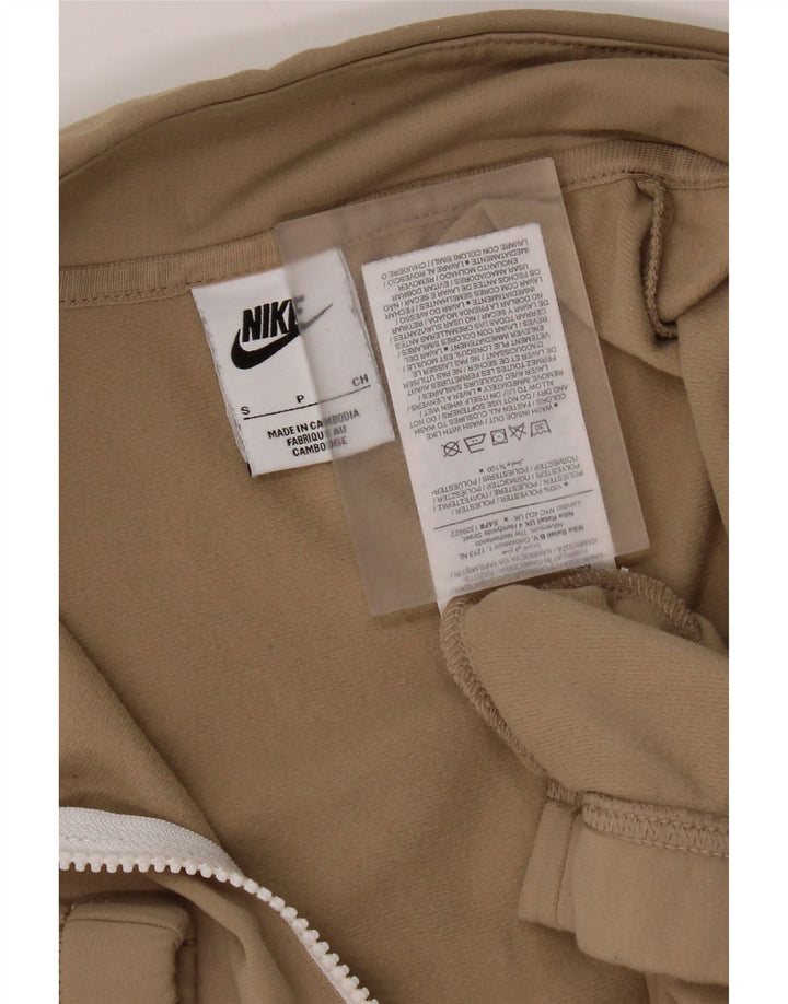 Nike Sweatshirt med lynlås til mænd, lille beige polyester