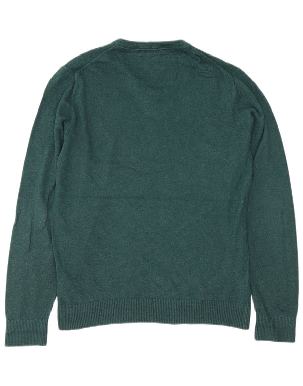 Tommy Hilfiger Herre V-hals sweater Medium Grøn Bomuld