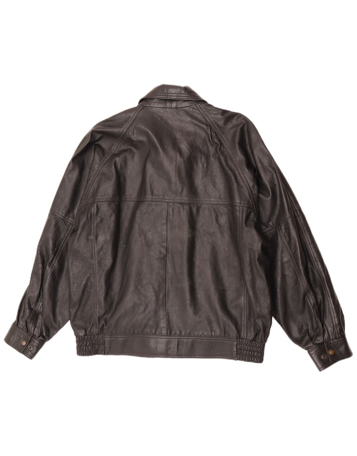 Vintage herre læderjakke IT 42 XL Sort