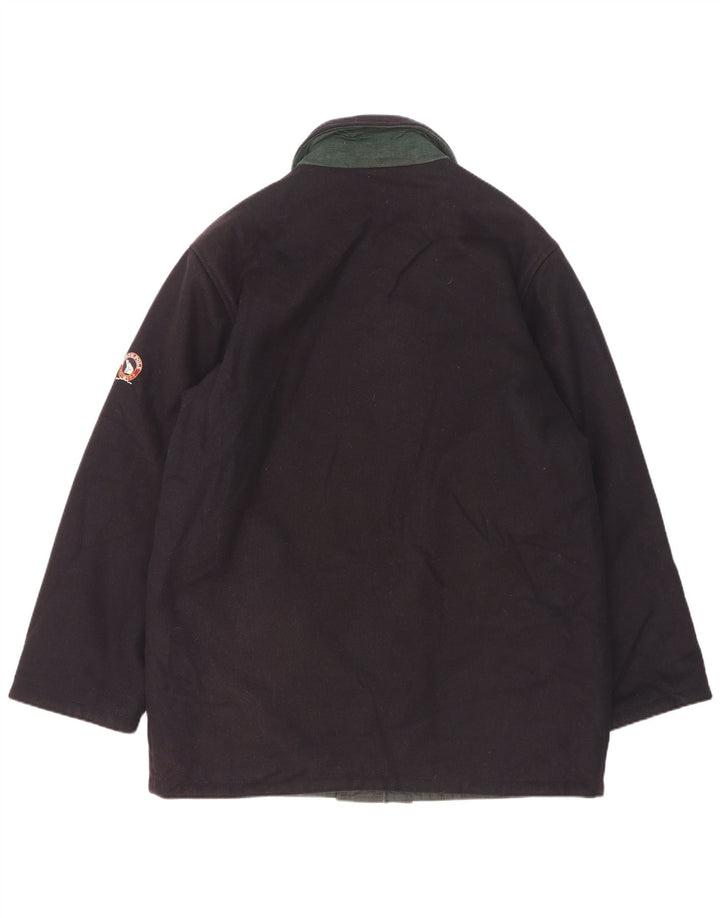 North Pole Herre Vendbar Windbreaker Coat UK 40 Large Navy Blue Wool