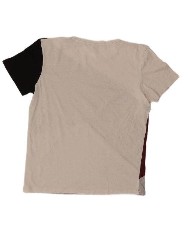 Jack & Jones Mens T-Shirt Top XL Multicoloured Colourblock Cotton
