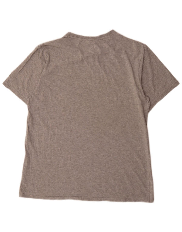 Ellesse Herre Grafisk T-Shirt Top XL Grå Flecked Bomuld
