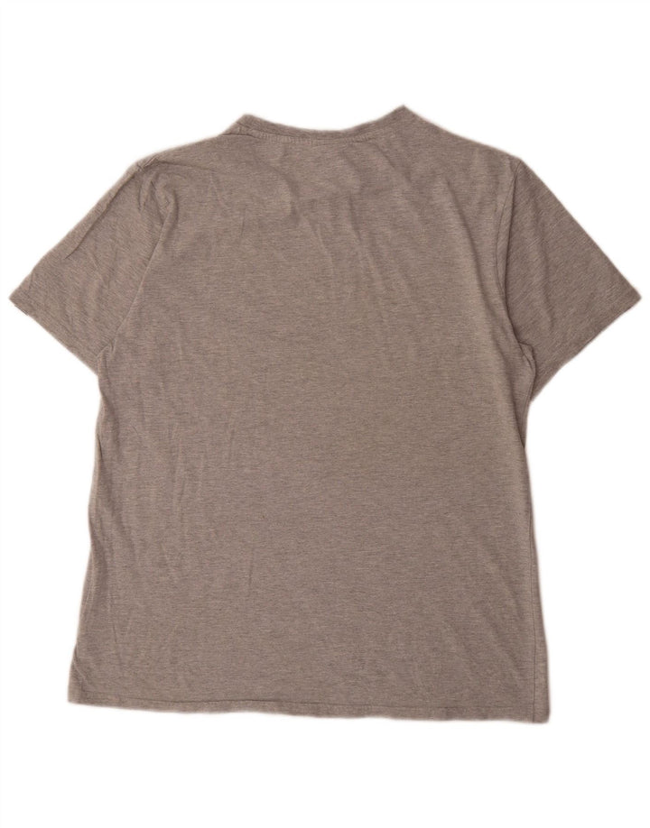 Ellesse Herre Grafisk T-Shirt Top XL Grå Flecked Bomuld