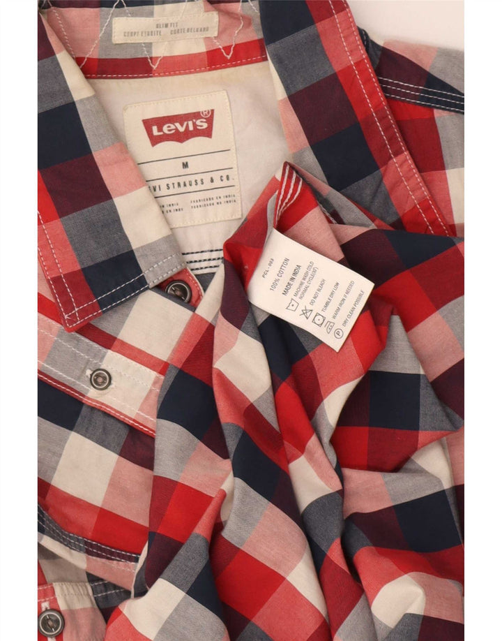 Levi's Herre Slim Fit skjorte Medium Rød Gingham Bomuld