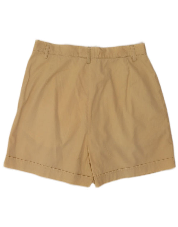 Fila Womens High Waist Pegged Chino Shorts Size 46 W28 L5 Beige Cotton