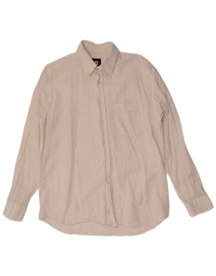 ROCCOBAROCCO Herreskjorte Str 44 17 1/2 XL Hvid