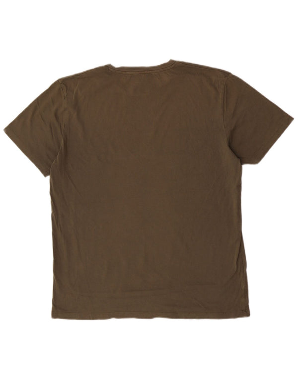 Jack & Jones Herre Regular Fit Grafisk T-Shirt Top XL Grøn Bomuld