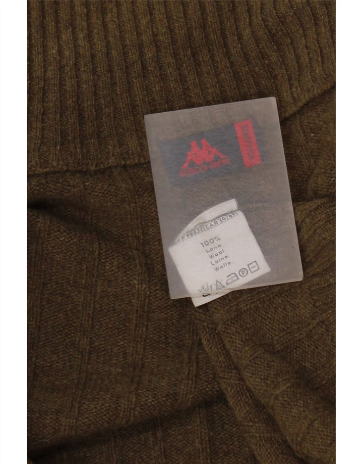 Kappa Herre Cardigan Sweater 2XL Khaki Wool