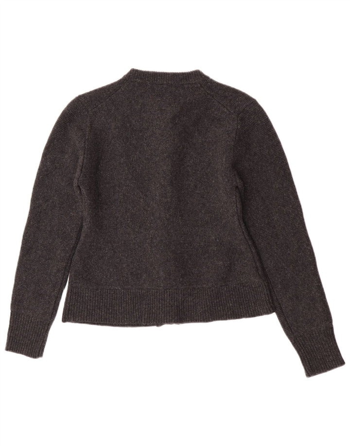 Zara Dame Cardigan Sweater UK 10 Small Grå Flecked