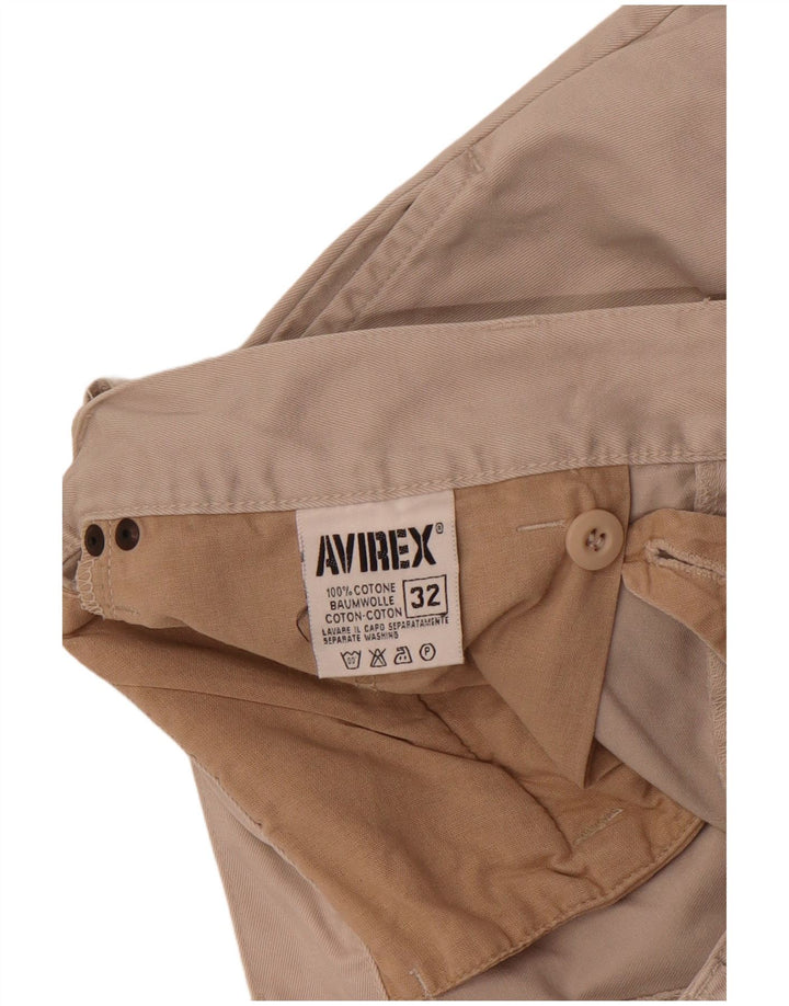 Avirex Herre Pegged Chino Shorts W32 Medium Beige Bomuld