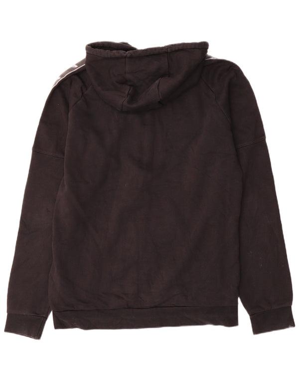 Adidas Herre grafisk hættetrøje med lynlås Medium Sort Colourblock Bomuld