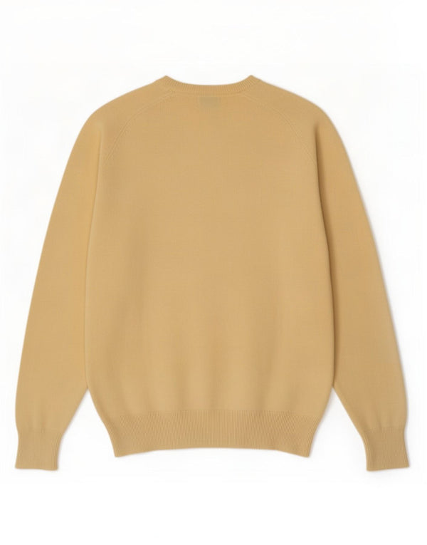 Alan Paine Herre V-hals sweater Størrelse 46 XL Gul lammeuld
