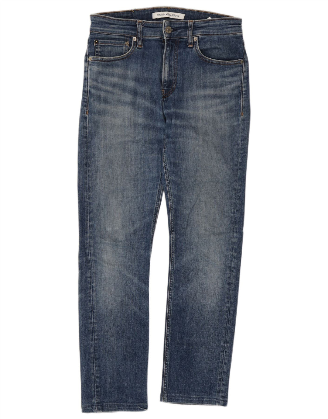 Calvin Klein Herre Slim Jeans W28 L27 Blå Bomuld