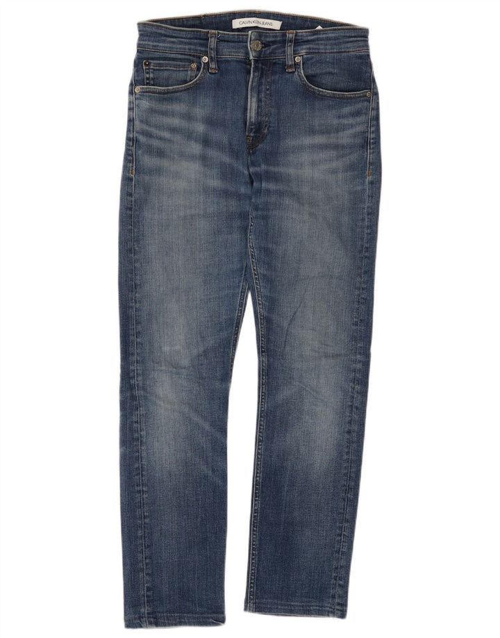 Calvin Klein Herre Slim Jeans W28 L27 Blå Bomuld