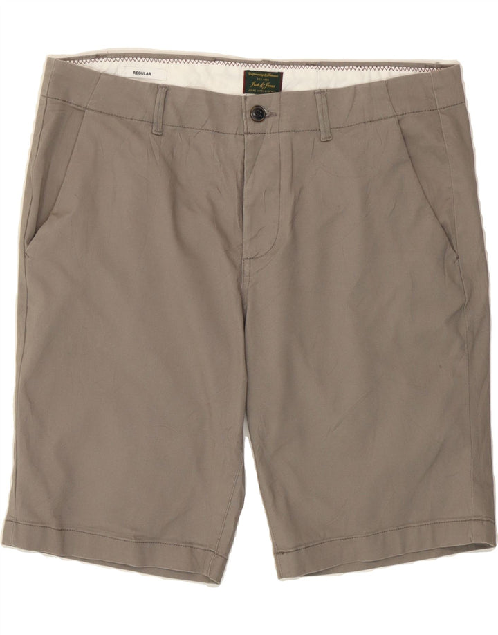 JACK & JONES Mens Regular Chino Shorts W34 Large Grey Cotton Vintage Jack & Jones and Second-Hand Jack & Jones from Messina Hembry 