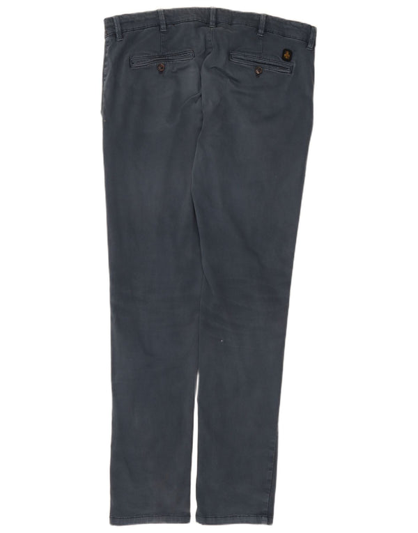 Refrigiwear Herre Slim Chino Bukser IT 52 XL W36 L32 Marineblå Bomuld