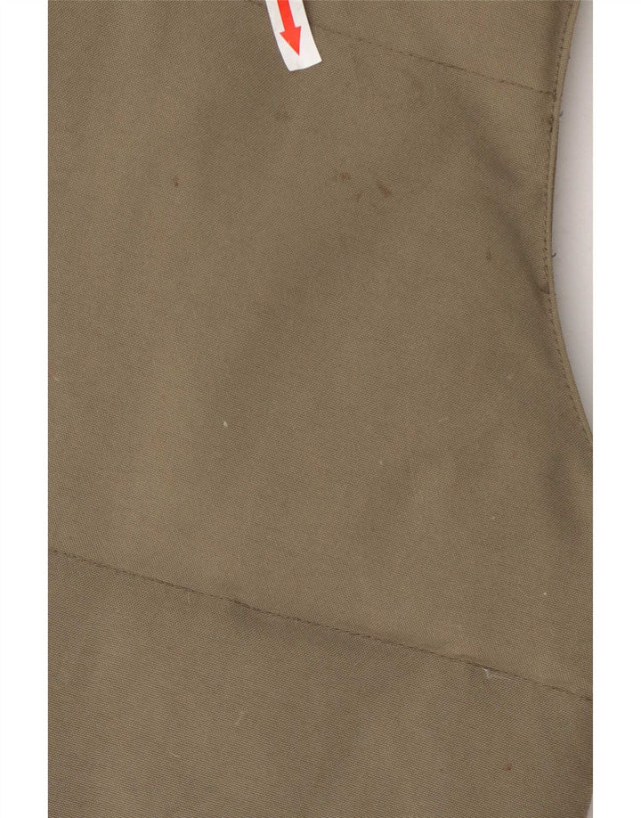 Aspesi Herre Polstret Gilet UK 38 Medium Khaki Nylon