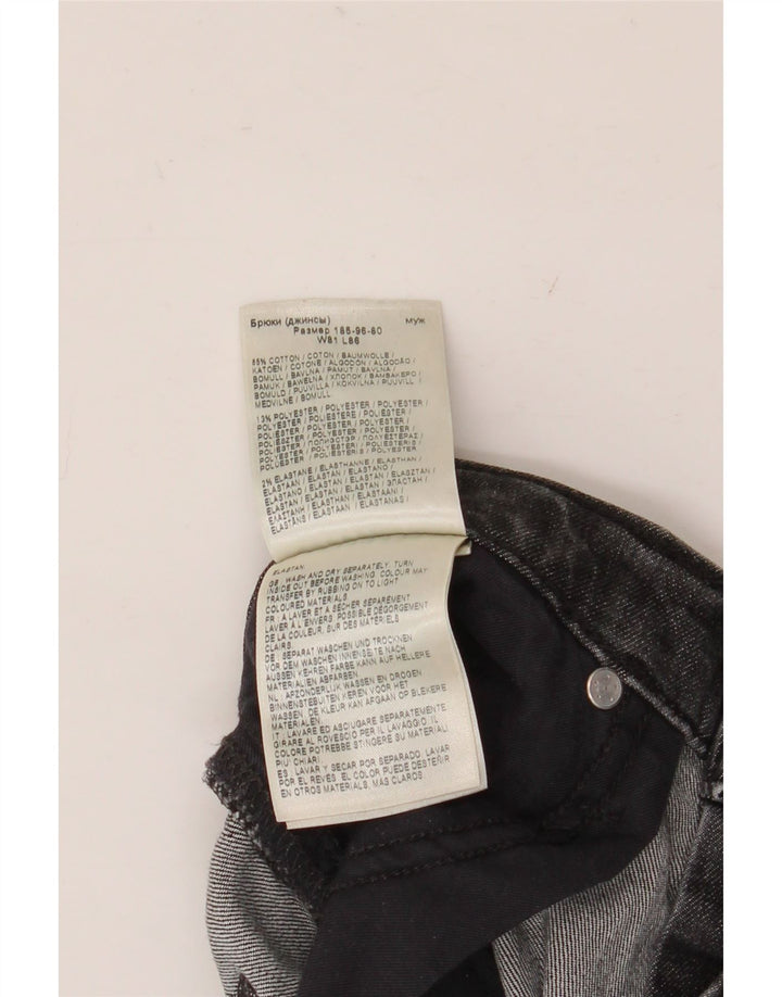 Lee Mens Daren Zip Fly Straight Jeans W32 L34 Grå Bomuld