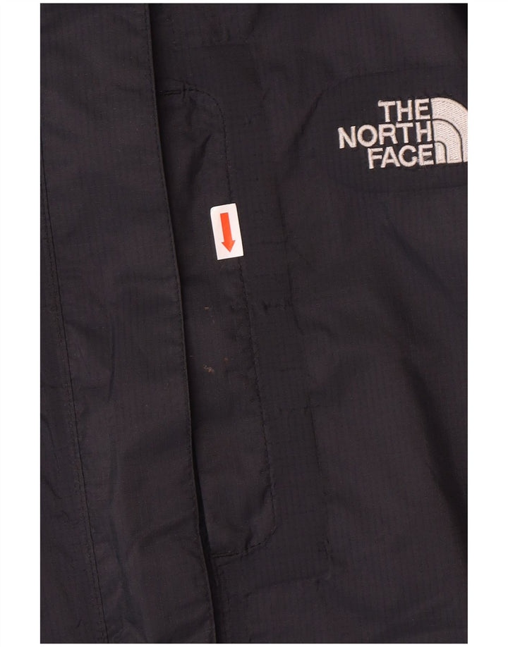 THE NORTH FACE Dame Hyvent Regnjakke med hætte UK 14 Medium Sort Nylon